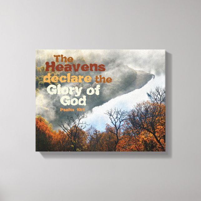 Psalm 19:1 Bibel Verse Glory of God Wrapped Canvas Leinwanddruck (Vorderseite)