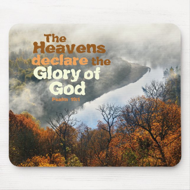 Psalm 19:1 Bibel Verse Ruhm Gottes Mousepad (Vorne)