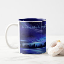 Psalm 19:1 Bibelverse Blaue Nordlichter
