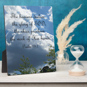 Psalm 19:1 Die Himmel verkünden die Herrlichkeit G Fotoplatte