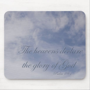 Psalm 19:1 Die Himmel verkünden die Herrlichkeit G Mousepad