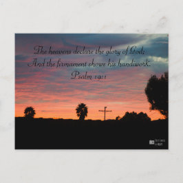 Psalm 19:1 Sunset Postkarte