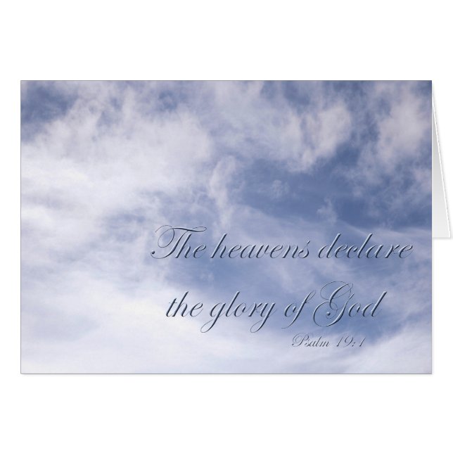 Psalm 19:1 The heavens declare the glory of God (Vorderseite (Horizontal))