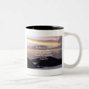 Psalm 19:1 zweifarbige tasse