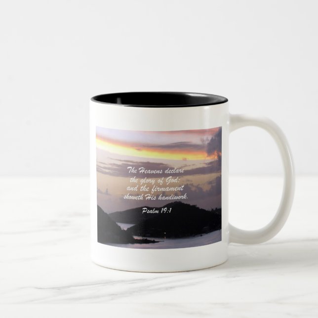 Psalm 19:1 zweifarbige tasse (Rechts)