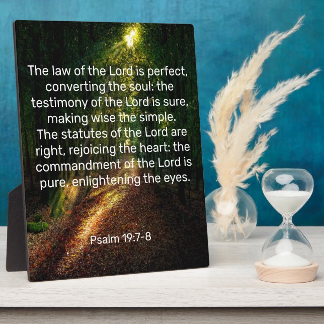 Psalm 19:7-8 fotoplatte (Seite)