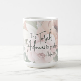 Psalm 19:7 Die Tora von Adonai ist vollkommen Tass Kaffeetasse