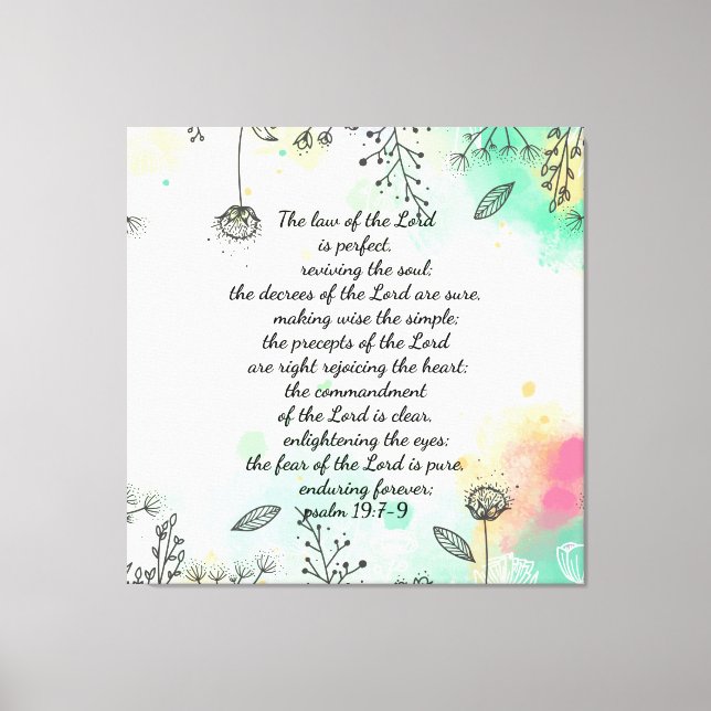 Psalm 19 Leinwand (Vorderseite)