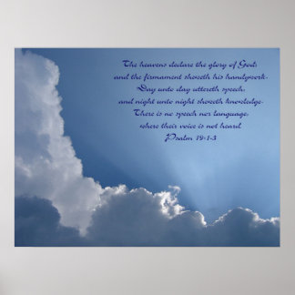 Psalm 19 Poster: Englisch Poster