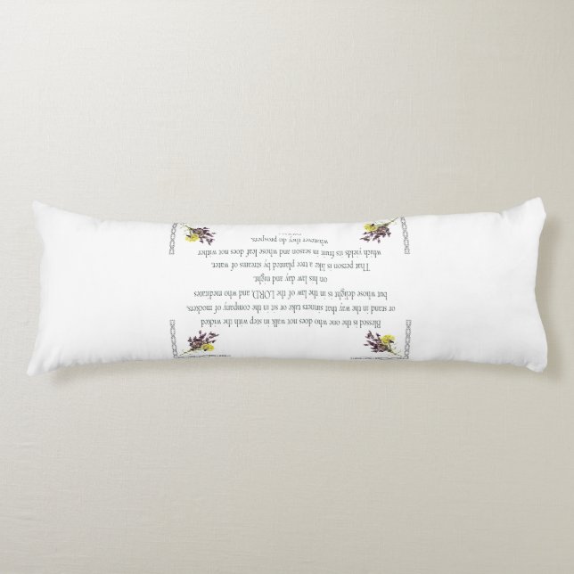 PSALM 1:1-3 Botanic Design Seitenschläferkissen (Vorderseite)