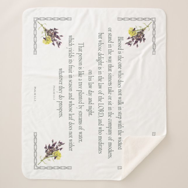 PSALM 1:1-3 Botanic Design, Sherpadecke (Vorderseite)