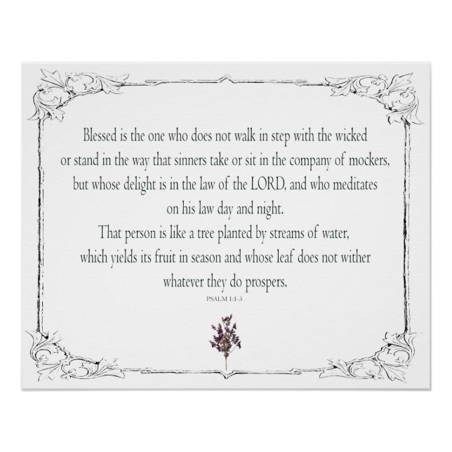 Psalm 1-1-3, Do Not Walk in Step with Sinners, Poster (Vorderseite)