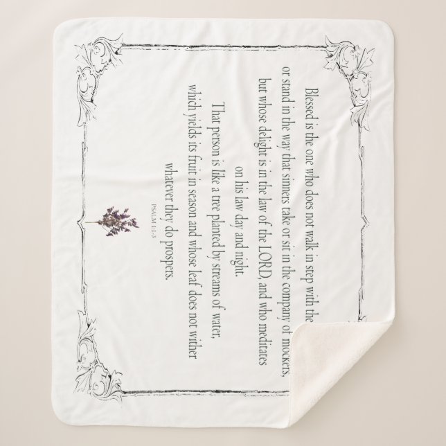 Psalm 1-1-3, Do Not Walk in Step with Sinners, Sherpadecke (Vorderseite)