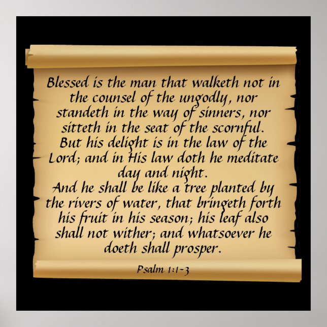 Psalm 1:1-3 poster (Vorne)