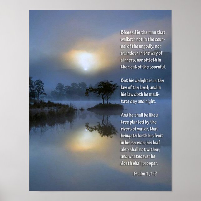Psalm 1, 1-3 poster (Vorne)