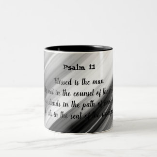 Psalm 1:1 zweifarbige tasse