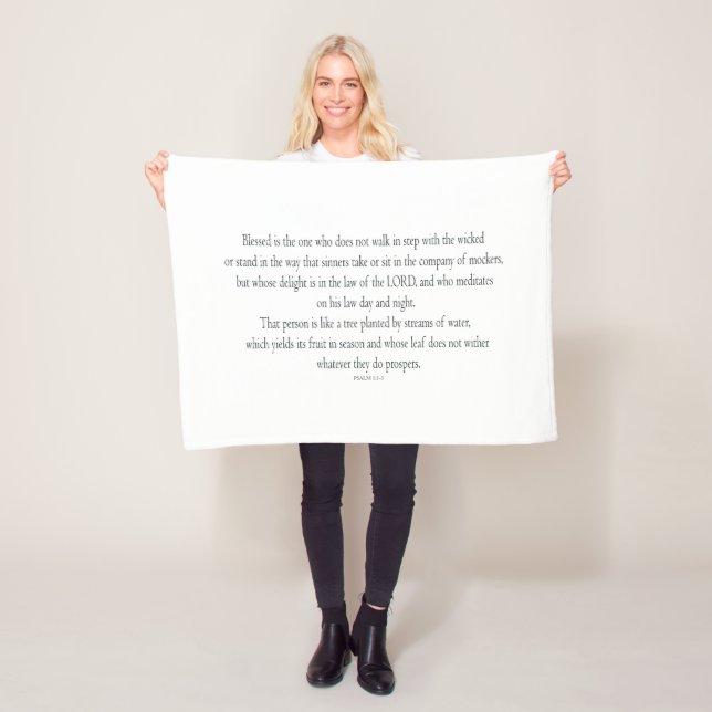 Psalm 1, does not walk in step with the wicked fleecedecke (Beispiel)