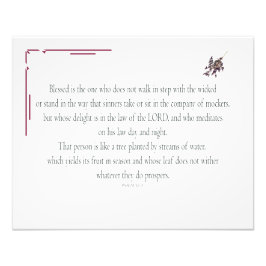 PSALM 1, does not walk in step with the wicked Fotodruck