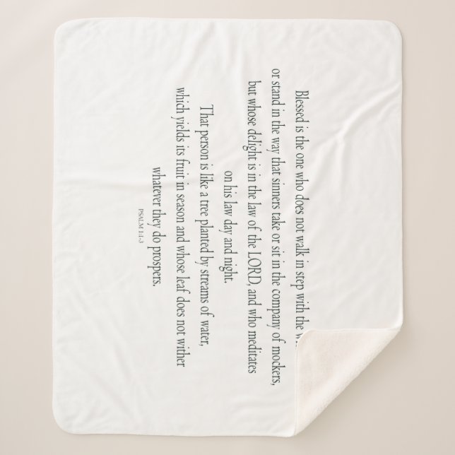 Psalm 1, does not walk in step with the wicked sherpadecke (Vorderseite)