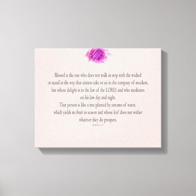 Psalm 1, Flower, Leinwanddruck (Vorderseite)