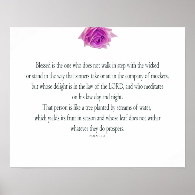Psalm 1, Flower, Poster (Vorne)