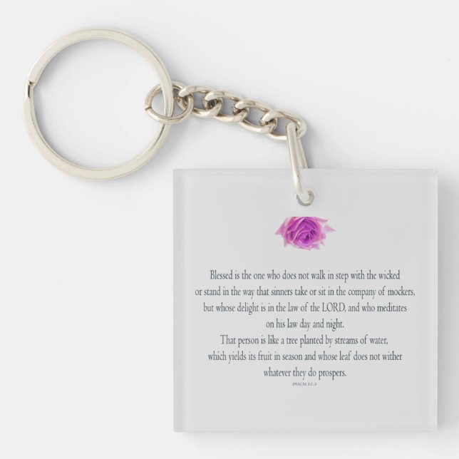 Psalm 1, Flower, Schlüsselanhänger (Vorderseite)