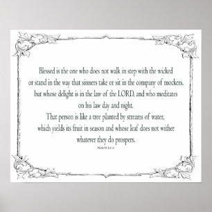 Psalm 1, geht nicht im Einklang mit den Schlechten Poster