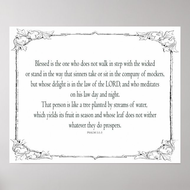 Psalm 1, geht nicht im Einklang mit den Schlechten Poster (Vorne)