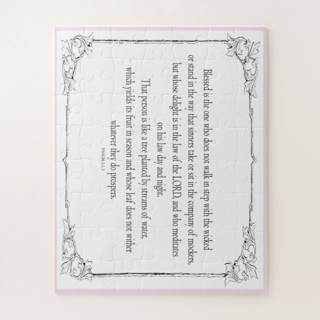 Psalm 1, geht nicht im Einklang mit den Schlechten Puzzle (Vertikal)