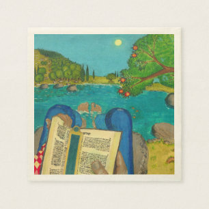 Psalm 1 in der hebräischen Bibel jüdische Christli Serviette