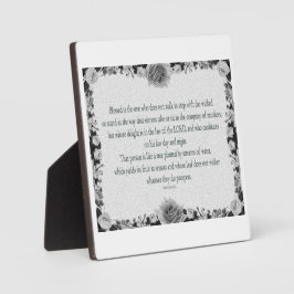 Psalm 1, kein Schritt zu Fuß schlecht, Öl Schwarz Fotoplatte