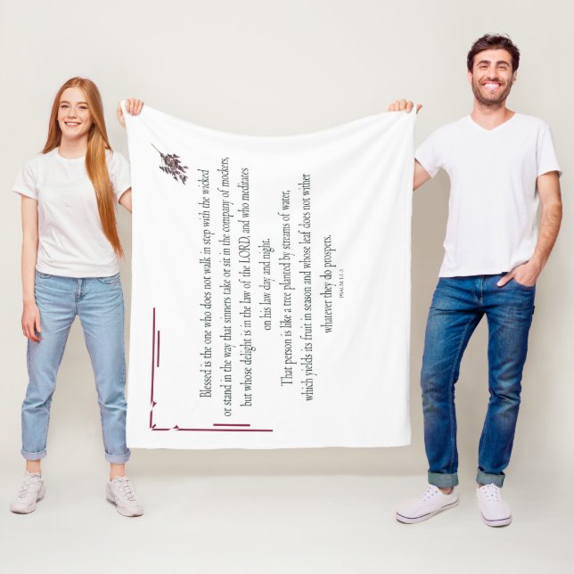 Psalm 1 Kunstweg der Gerechtigkeit Fleecedecke (Beispiel)