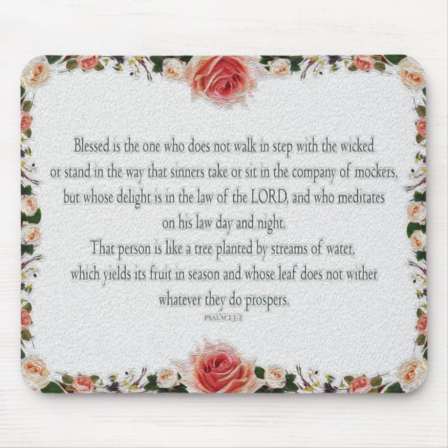 Psalm 1 Kunstweg der Gerechtigkeit Mousepad (Vorne)