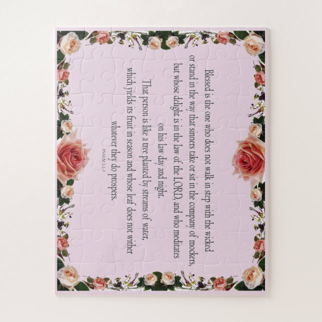 Psalm 1 Kunstweg der Gerechtigkeit Puzzle (Vertikal)