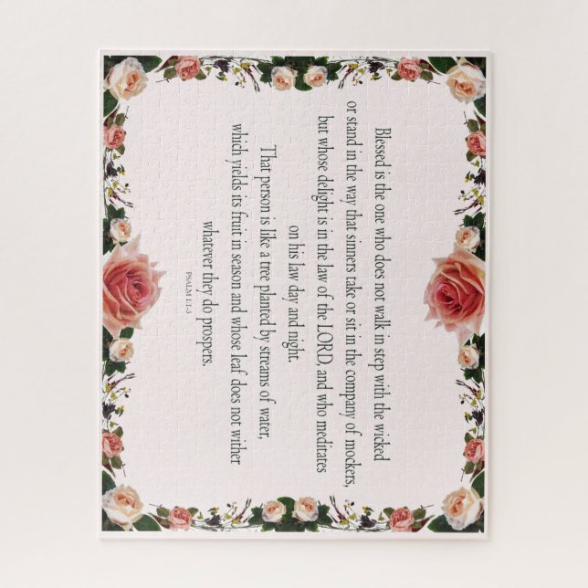 Psalm 1 Kunstweg der Gerechtigkeit Puzzle (Vertikal)