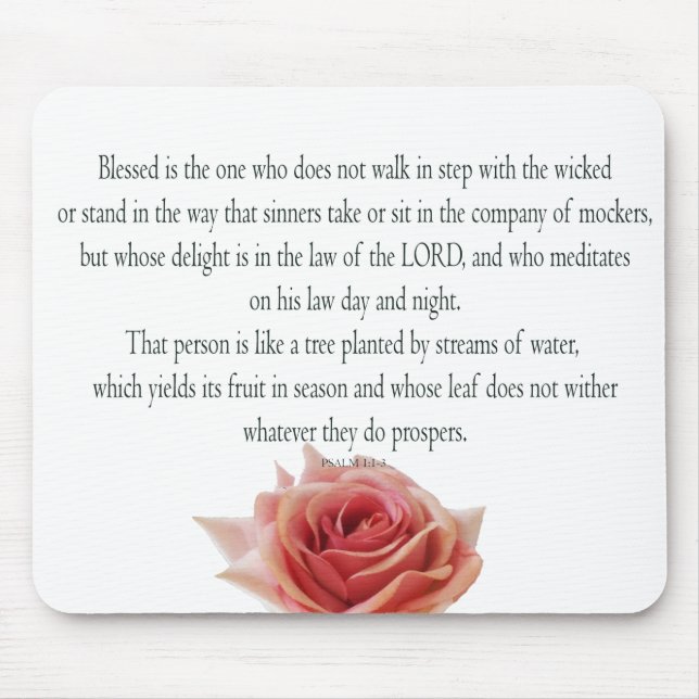 Psalm 1, Law day and Night, Streams of Waters, Mousepad (Vorne)