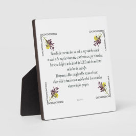 Psalm 1, rosa Gelbe Blume, gesegnet Fotoplatte