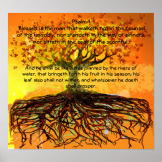 Psalm 1 Selig ist der Mann, der läuft Poster