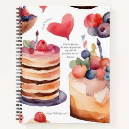 Psalm 20:4 | Birthday Dessert | Mehrfarbigkeit Notizbuch