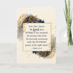 Psalm 20:6 Der Herr gibt Seinem Androinierten den  Karte