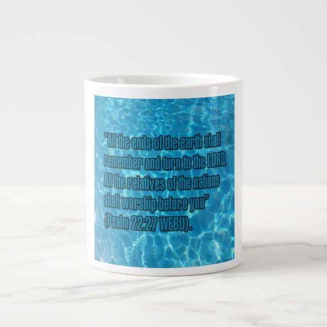 Psalm 22:27 WEBU Mug Jumbo-Tasse (Vorderseite)