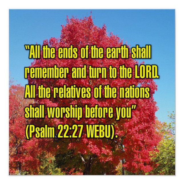Psalm 22:27 WEBU Poster (Vorderseite)