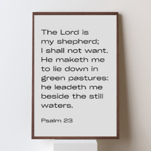 Psalm 23:1–2 – Desert Faith Minimalist Poster