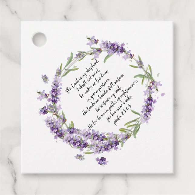 Psalm 23: 1-3 geschenkanhänger (Vorderseite)