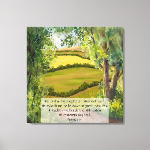 Psalm 23:1-3 leinwanddruck