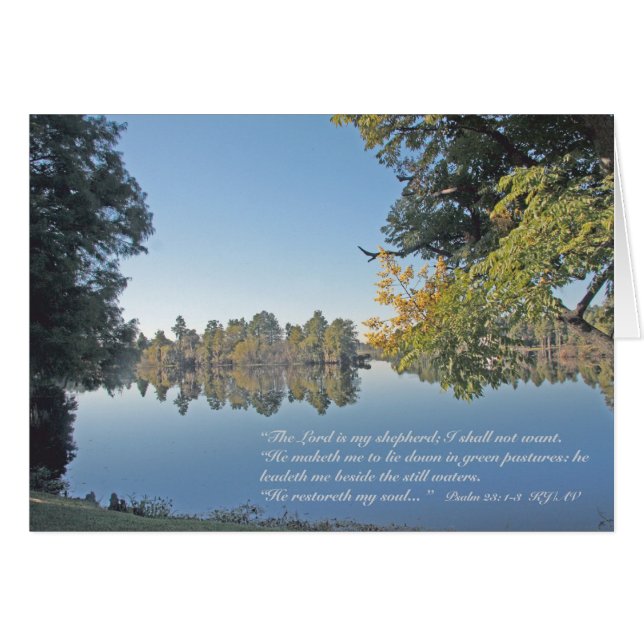 Psalm 23:1-3 Scripturenkarte (Vorderseite (Horizontal))