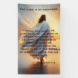 Psalm 23:1–3 Tranquil Walk with God Design Banner