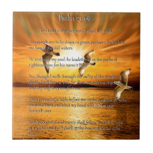 Psalm-23:1 - 6 der Lord Is My Shepard Fliese