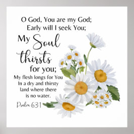 Psalm 23:1 Bibelschrift - Kamille Blume Poster