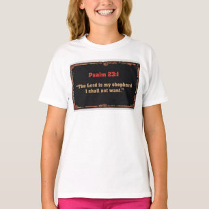 Psalm 23:1 Bibelvers christliches Mädchen-T-Shirt T-Shirt